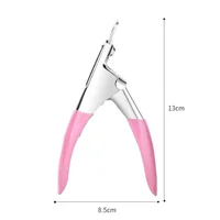 Faux ongles coupe-ongles Type U mot faux conseils coupe-ongles professionnel coupe-bord droit pince de manucure Guillotine Capsule d'ongle 6