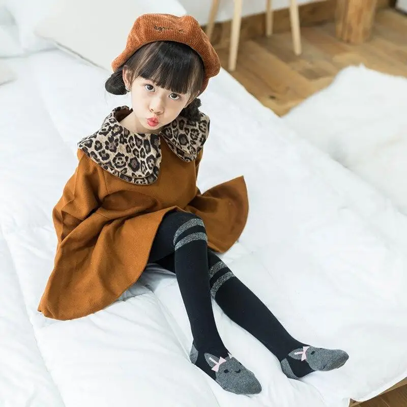 Cotton Tights for Girls Lovely Infant Baby Children Tights Cartoon Rabbit Star Stocking Toddler Stripe Stockings Girls Pantyhose