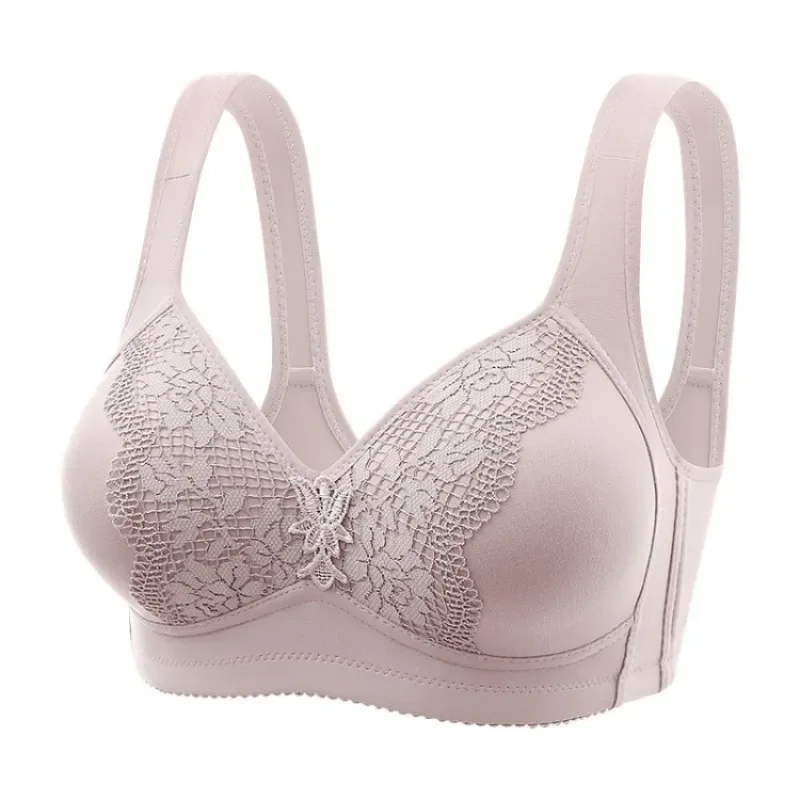 

Middle-aged and Elderly Mothers Plus Size Non-underwire Underwear Adjustable Push-up Breathable Breast Retraction Full Cup Bra