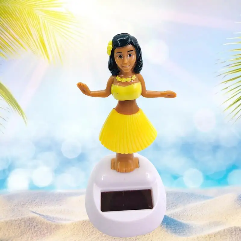 Solar Powered Dancing Toys Little Girl Dancer Toy Car Dashboard Decor Portable Car Ornament Solar Hummingbird Toy