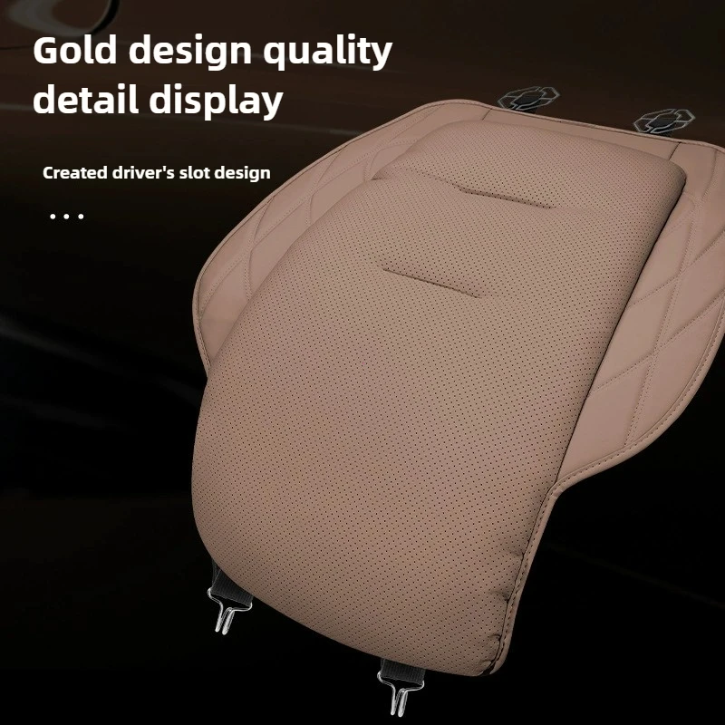 New Car Seat Cushion Breathable Nappa Leather Car Seat Extended Leg Support Pad for Most Cars All Season Seat Cushion