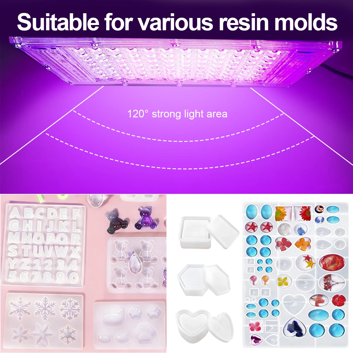 144 LED 자외선 레진 램프, USB로 작동, 레진 선물, 귀걸이, 열쇠고리, DIY 경화 램프, 선물 제작용