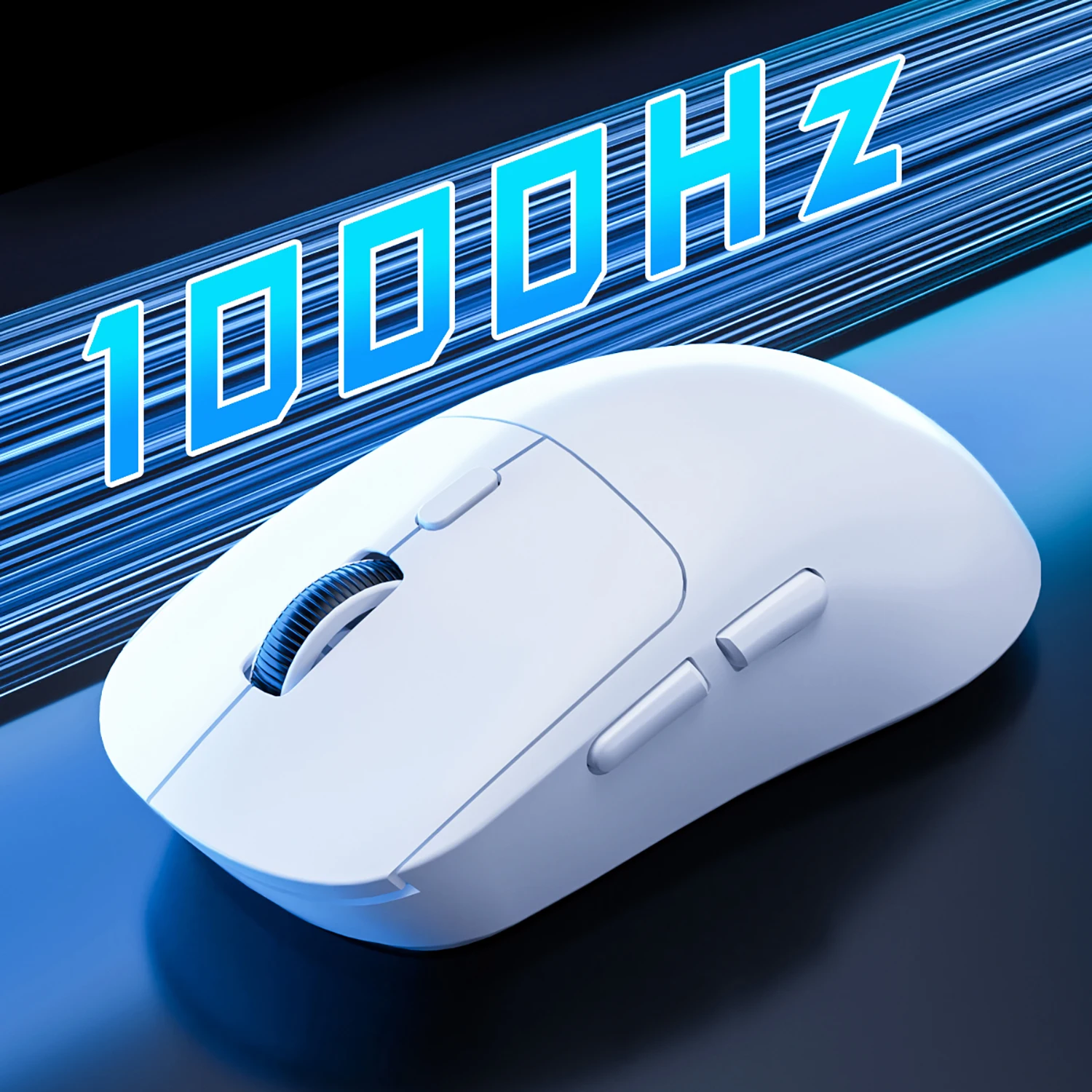 Lightweight Wireless Gaming Mouse with 2 Mode 2.4G USB-C Wired Bluetooth 26K DPI PAW3395 Optical Sensor for PC/Laptop/Win/Mac