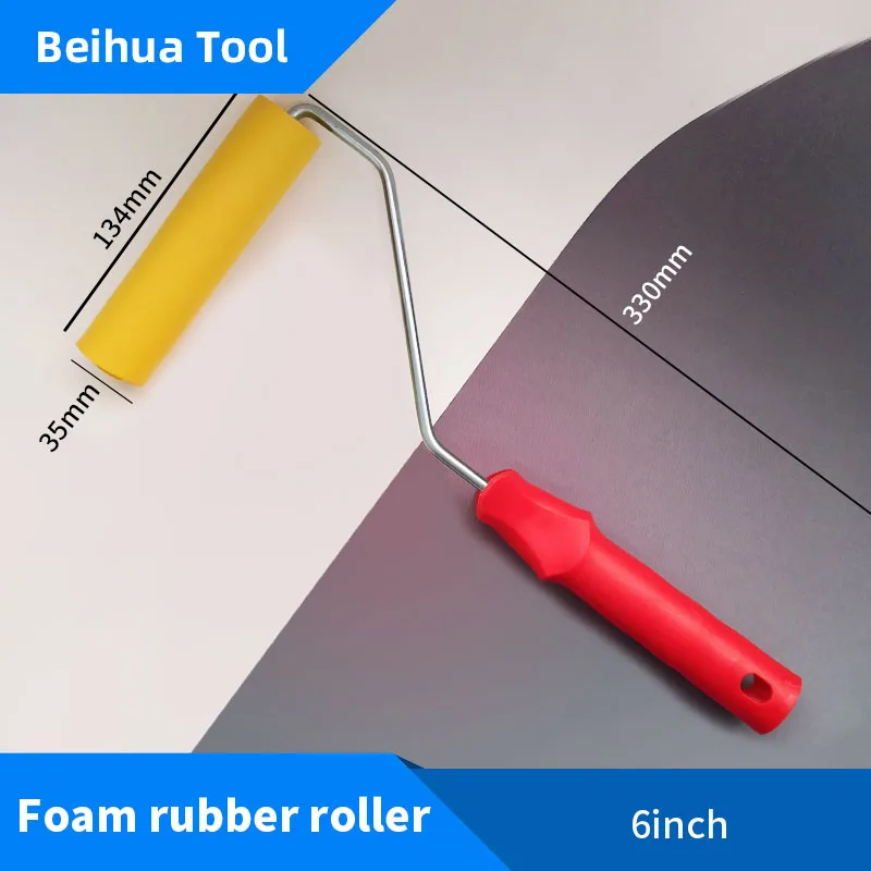 Rubber Seam Roller Wallpaper Roller Car Sound Deadener Application Rolling Wheel Stick Mural Pressure Roller, Size: 17x5.2x3.5cm