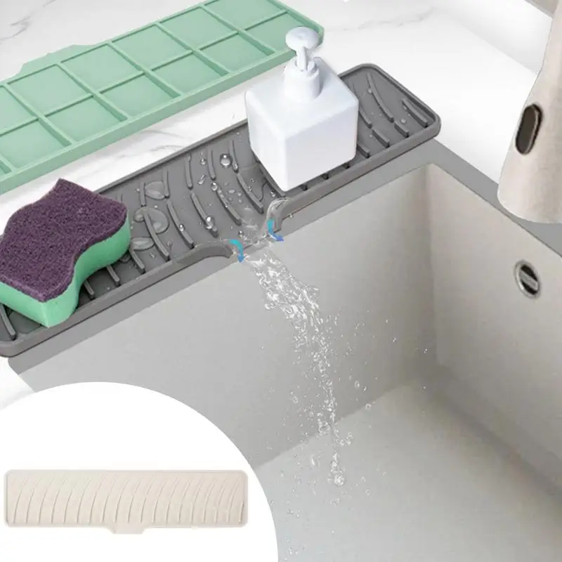 Kitchen Faucet Silicone Mat Drip Protection Pads Faucet Water Catcher Mat Sink Drain Pad Waterproof Non-slip kitchen splash guard kitchen sink pad kitchen faucet pad