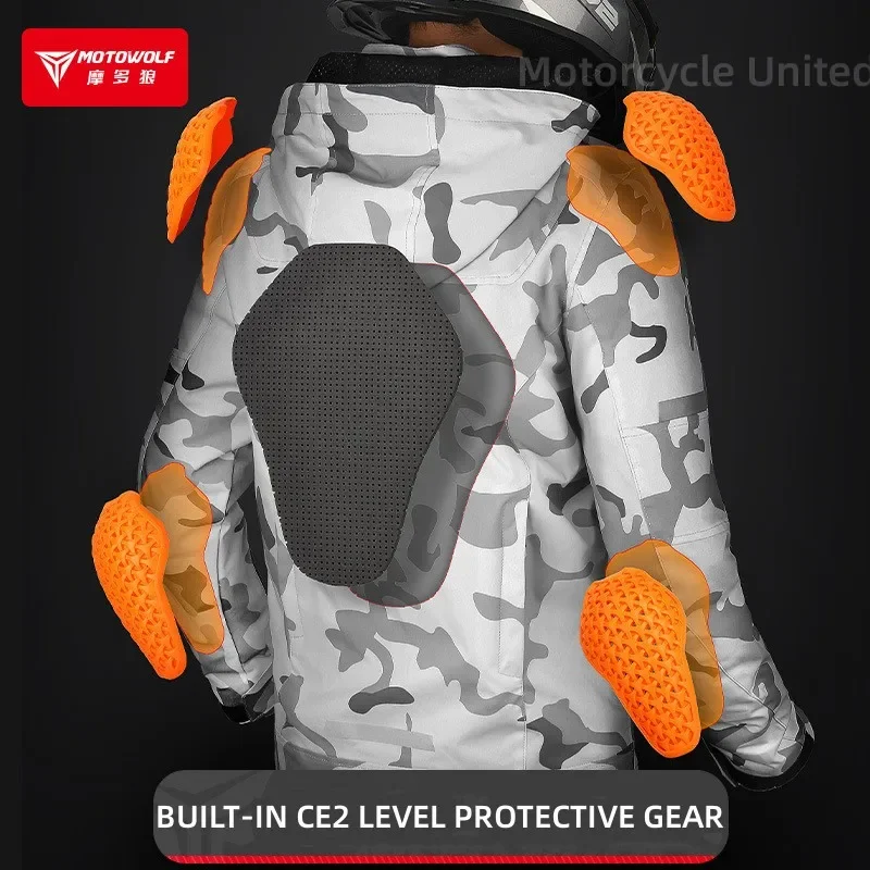 Motowolf CE 레벨 2 오토바이 자켓 남자 여름 방수 모토 크로스 자켓 통기성 모토 레이싱 자켓 의류 경량