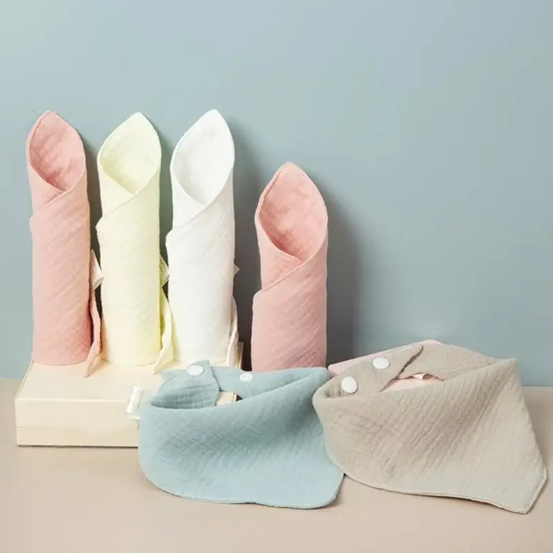 770B Baby Bibs Gauze Handkerchief Feeding Bib Burp Cloth Boy Girl Infant Shower Gift
