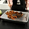 Thickened Stainless Steel Dense Hole Drain Tray Rectangle Frying Oil Filter Pan Fruit Vegetable Storage Dish Kitchen Accessories 4