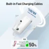 iWALK Upgrade 3-in-1 Universal Charging Cable Capsule Mobile Power Bank Fast Charge Portable External Battery Powerbank,Black 4