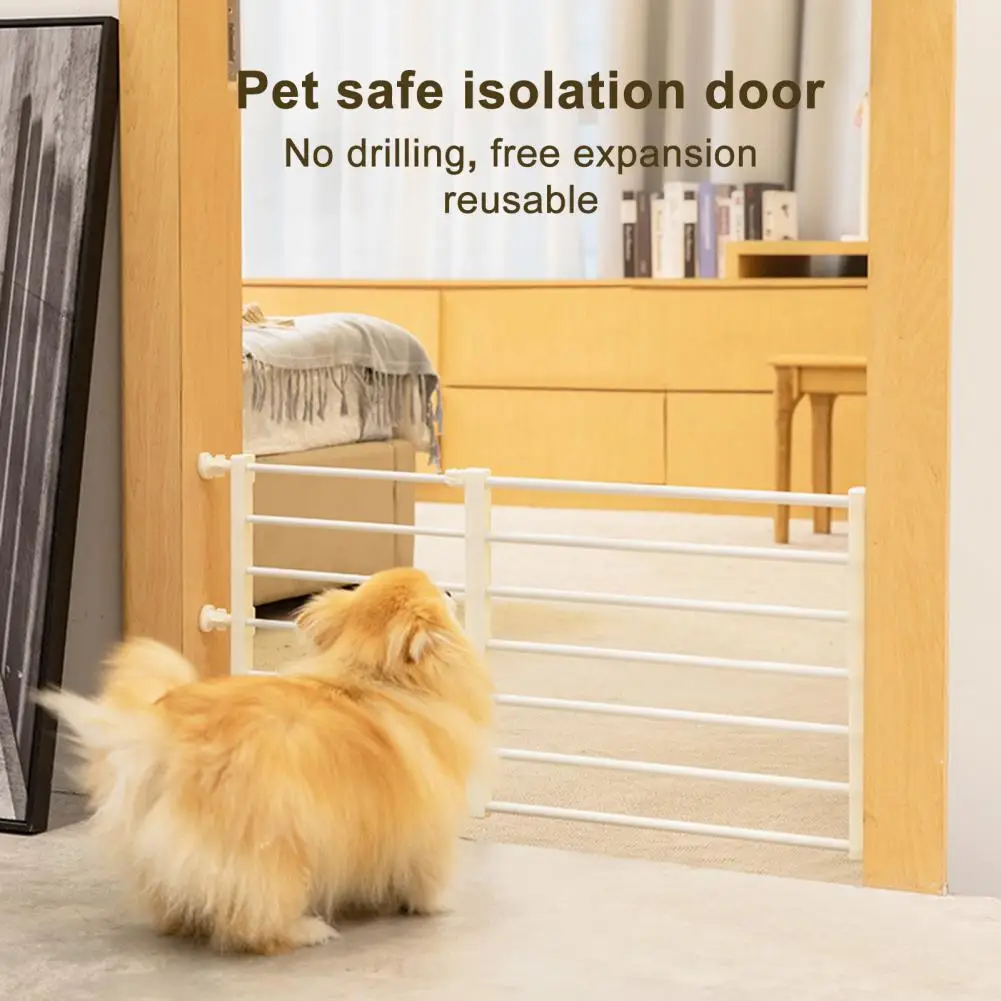 No Drilling Indoor Dog Gate Expandable Pet Isolation Gate Extra Wide Small Medium Dog Cat Retractable Doorway Step-Over Fence