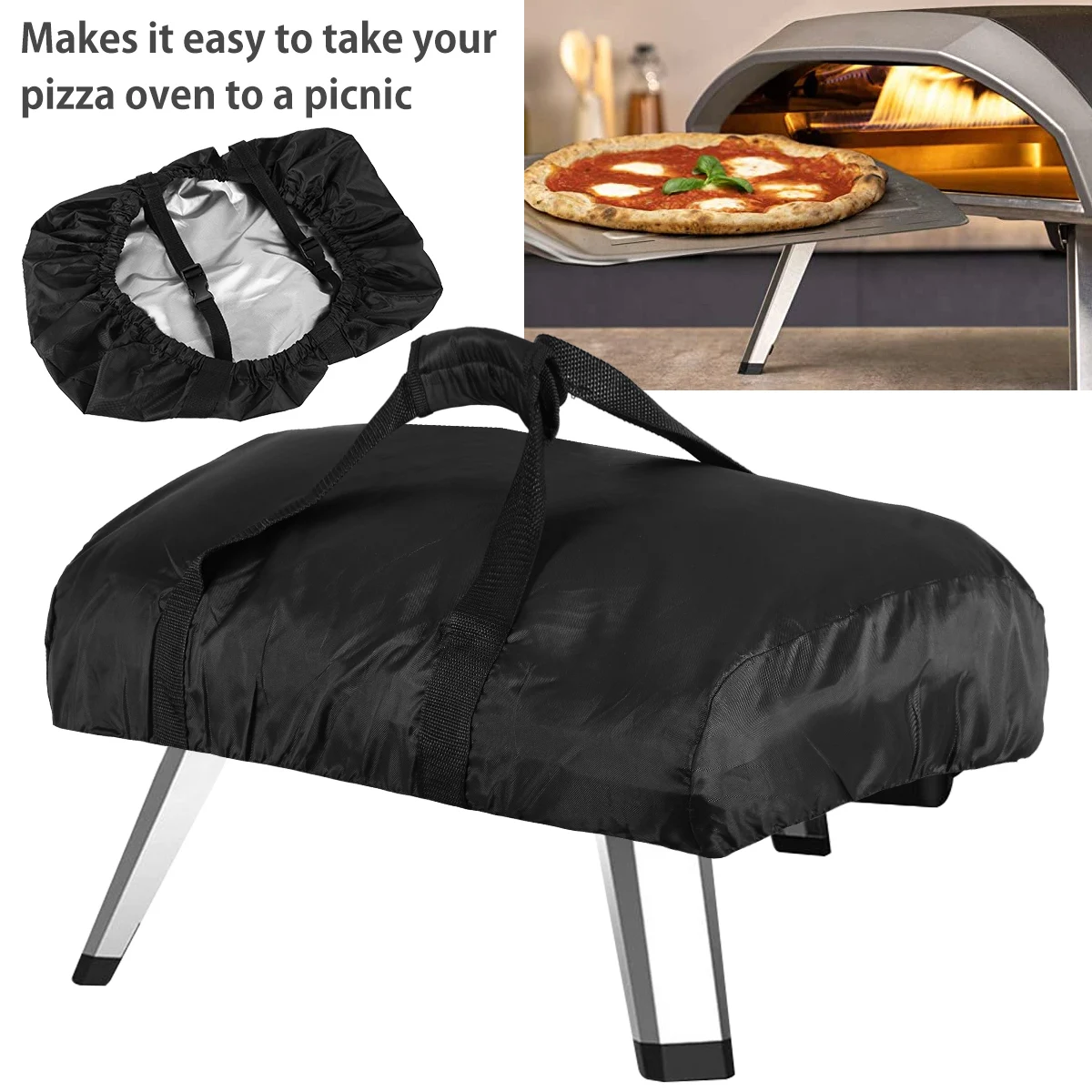 Pizza Oven Cover 420D Oxford Fabric Waterproof Outdoor Portable For Ooni Koda 12&16
