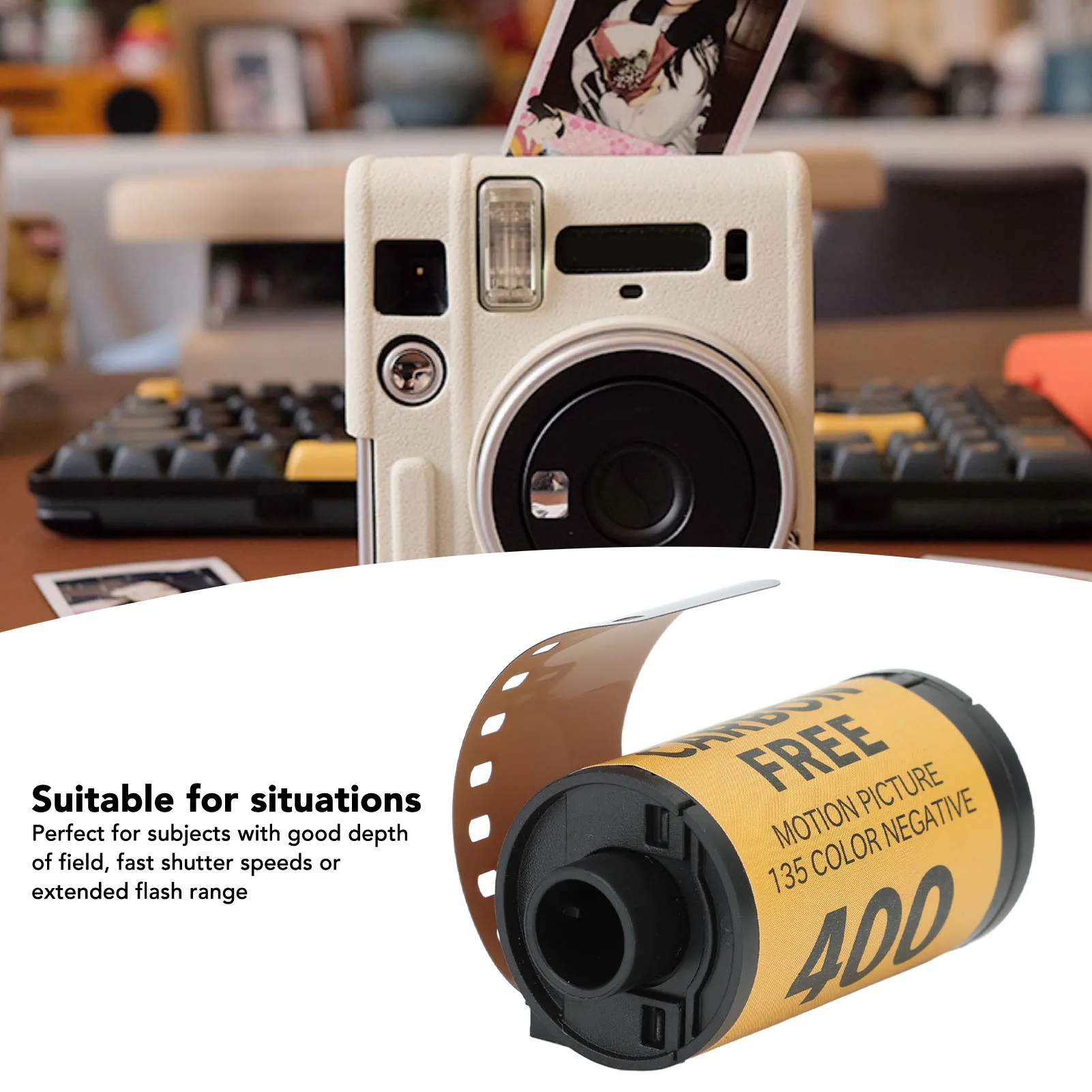 35mm Camera Color Film ISO 320-400 35mm Fine Grain Wide Exposure Latitude HD Camera Color Negative Film for 135 Color Print Film