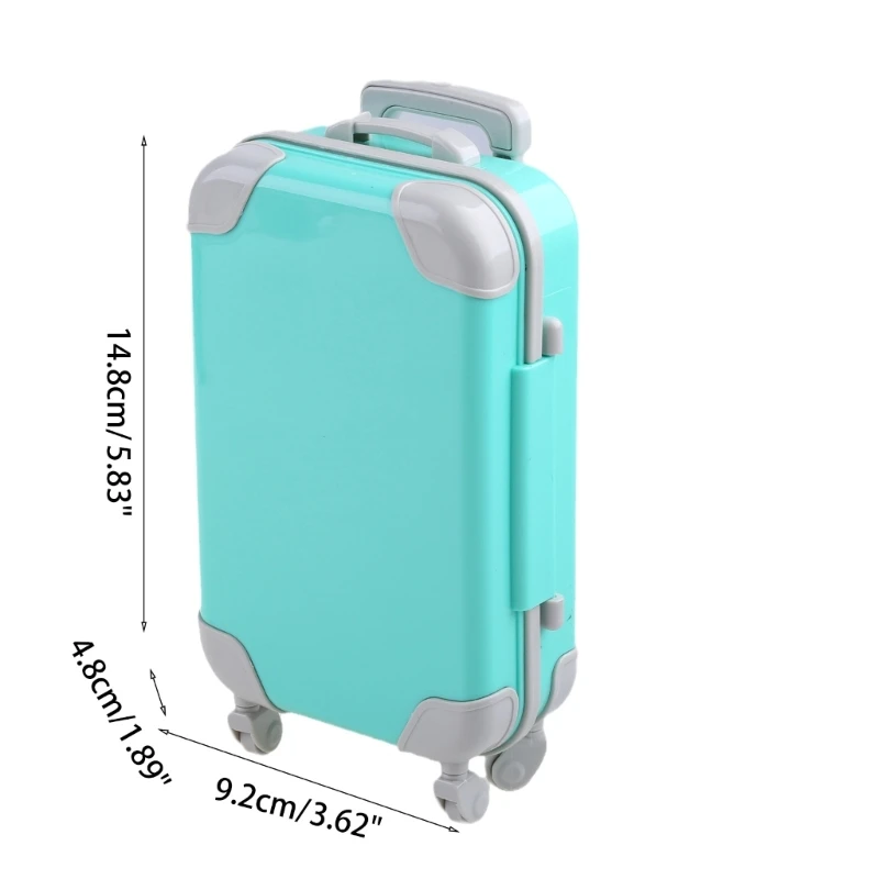 Mini Trolley False Eyelashes Packaging Box Simulation Luggage Storage Box Dolls Travel Suitcase Packing Case