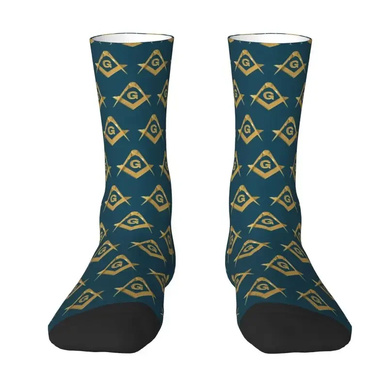 

Золотые носки Freemason с логотипом мужские женские теплые Дышащие Модные новинки масонский масон Crazy Crew носки