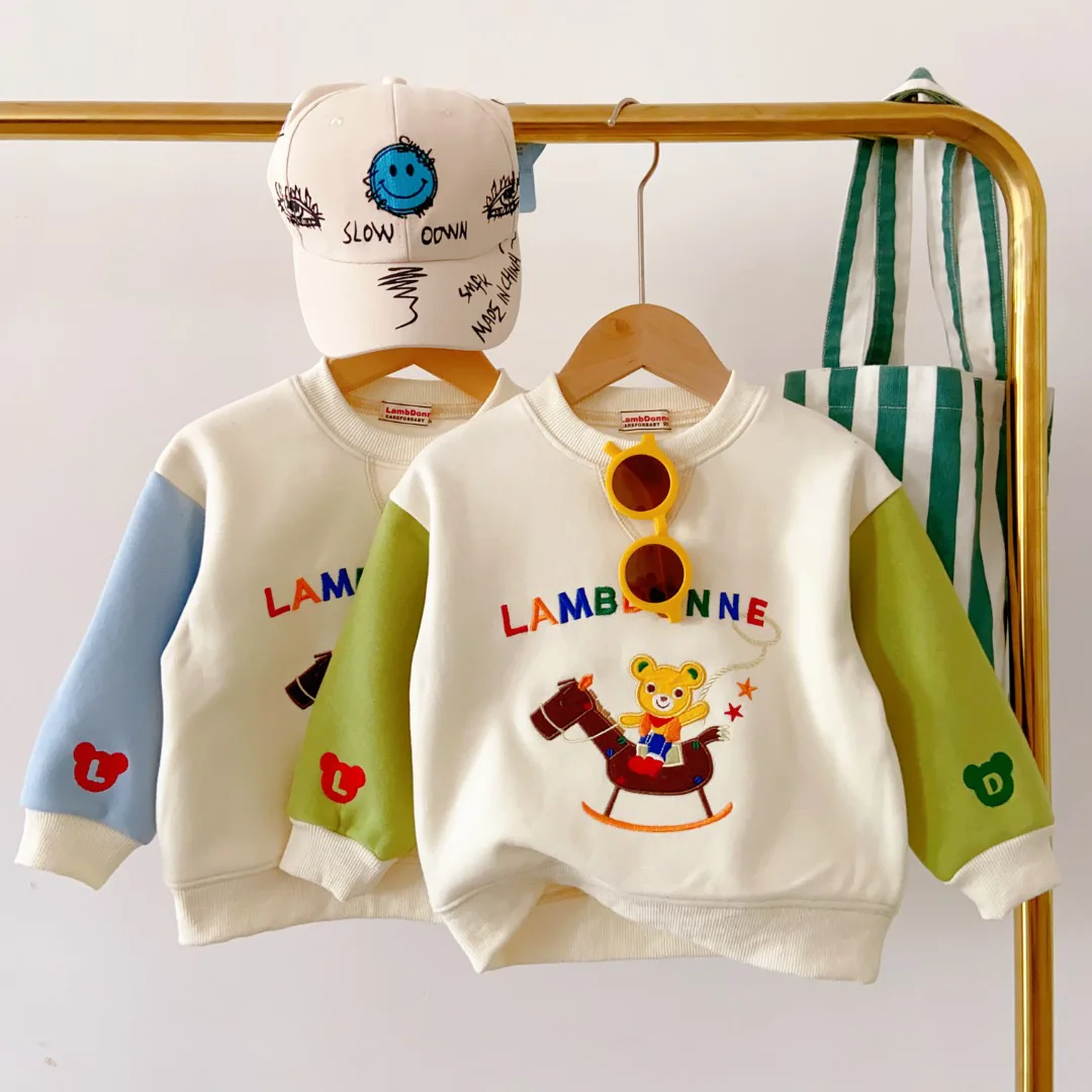 

Boys Hoodies Japanese 2023 Trojan Horse Hoodie Tops Sweatshirts Bottom Shirt Baby Sweater Sudaderas Baby Boy Clothes Pull Ropa