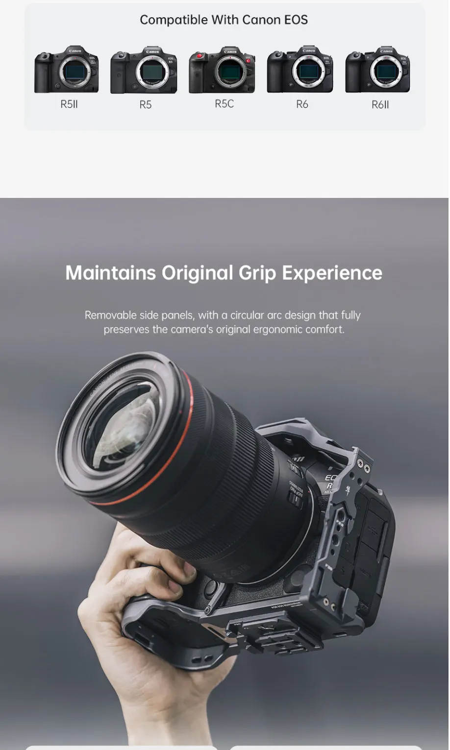 F22 F38 F50 Quick Release Camera Cage Kit for Canon R5 Mark II
