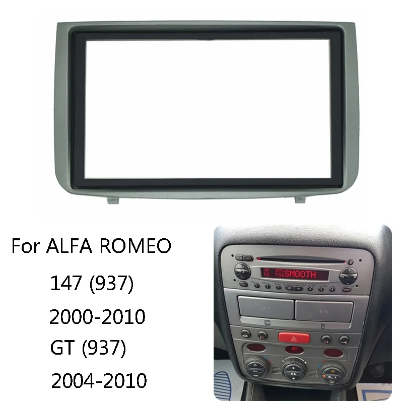 Fascia Autoradio Per Alfa Romeo 147 Auto Stereo Cd Player Panel Dash Double 2 Din Montaggio Installazione Trim Face Frame Kit