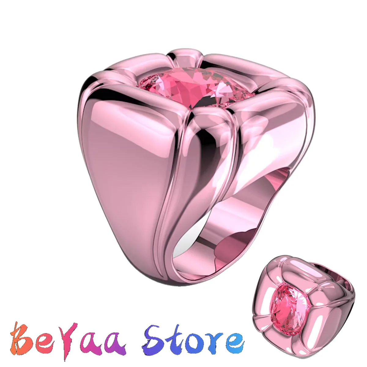 

Dulcis Lucent Series Large Crystal Rings 2024 New Sales Trends Zircon Boutique High Quality Party Gifts for Women With Logo