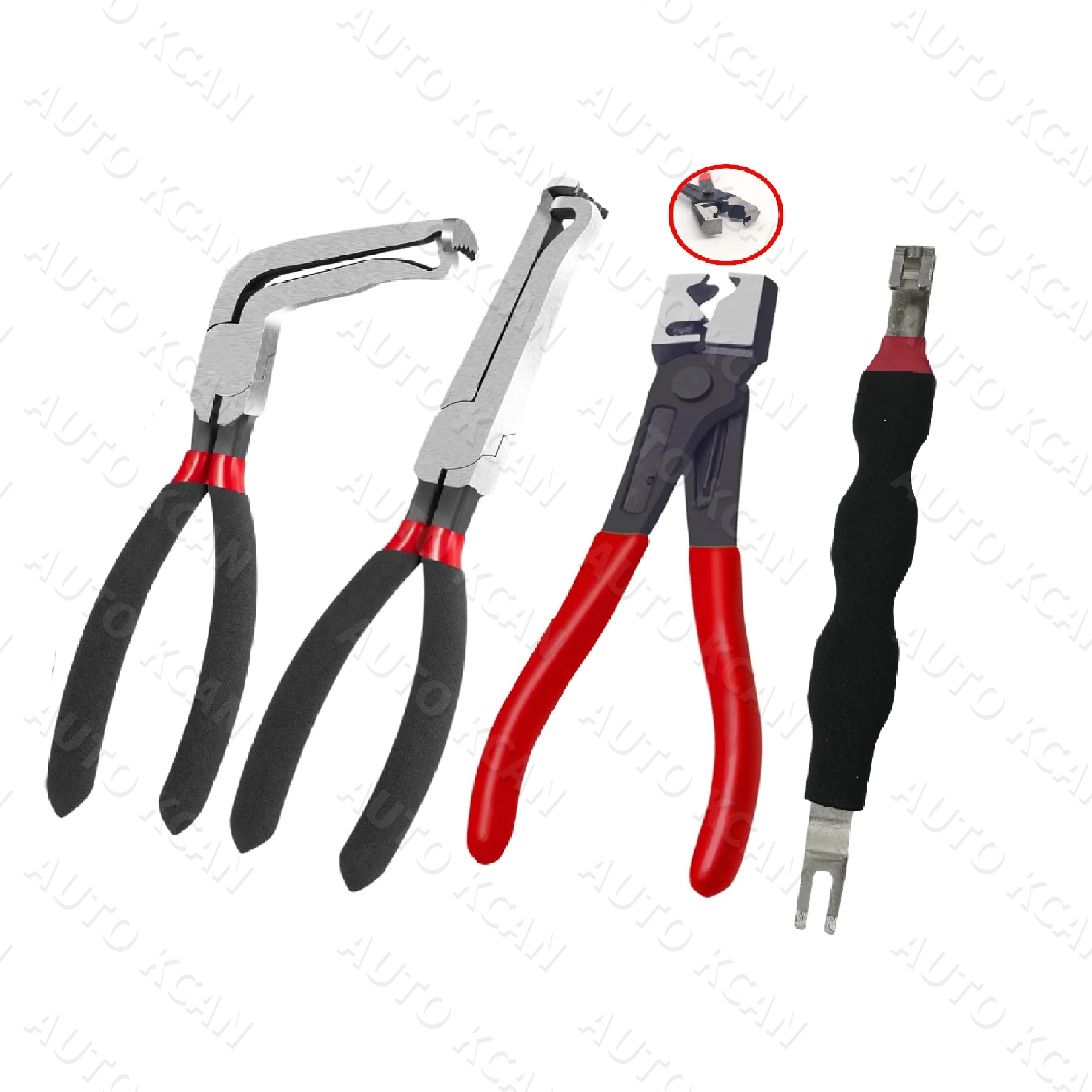 Professional Car Hose Crimping Plier Electrical Connector Disconnect Pliers Set Pliers & Fuel Line Clip Remover Tools