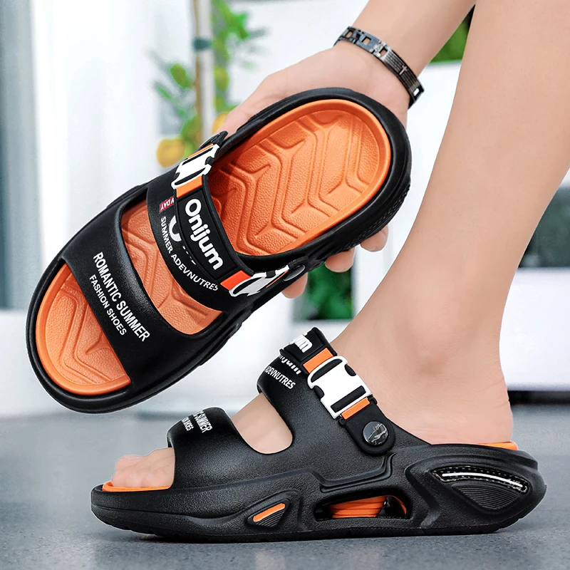 صنادل صيفية للرجال، شباشب خارجية مريحة للشاطئ، قبا...