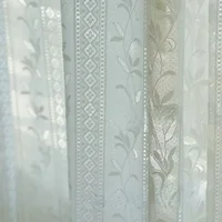 1PC Lace Curtain Gauze Curtain 2025 New Bay Window Curtains for Living Room European Pastoral Retro Literary Pastoral Screen 2