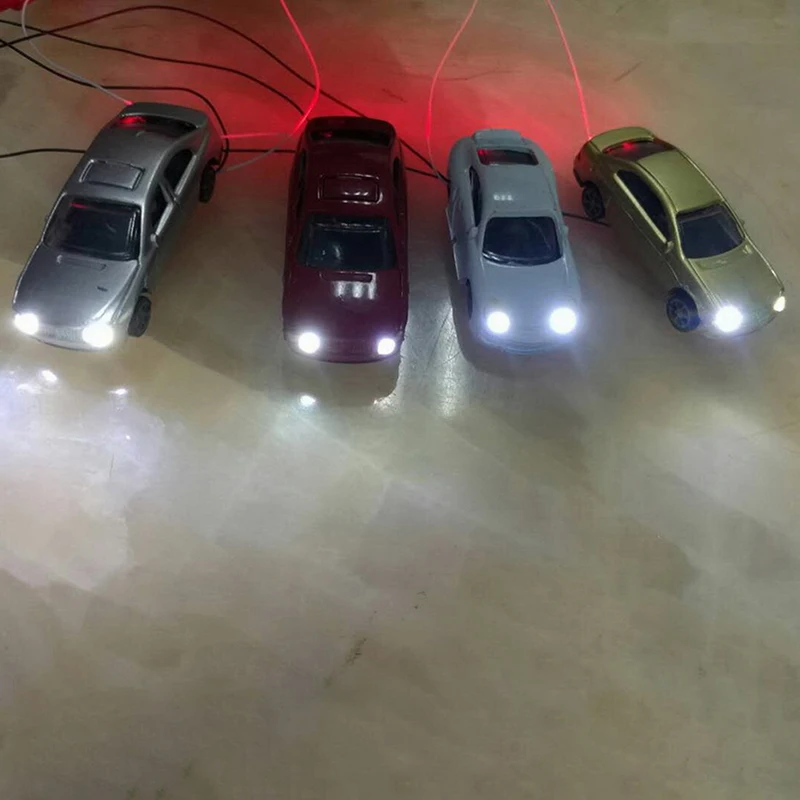 1:75/100/150/200 Пластиковые модели автомобилей со светодиодной подсветкой микро-сцены строительное Украшение DIY песочный стол фотообои