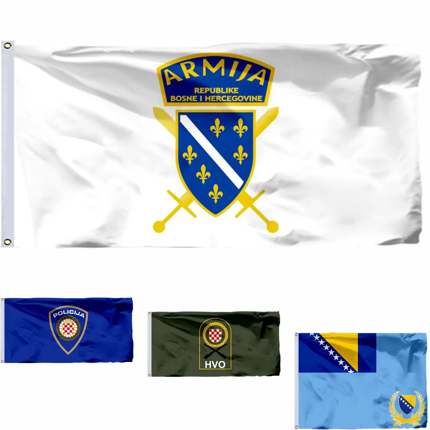 Bosnia And Herzegovina Military Armed Forces Flag Choice Sizes:21X14CM/2X3ft/3X5ft/45X30CM/30X20CM Herzeg-Bosnia Police Banner