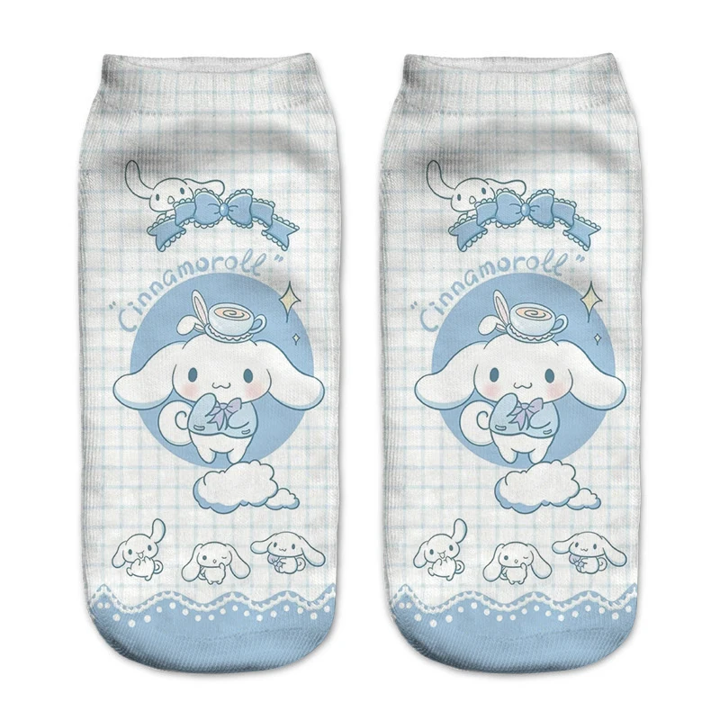 

Sanrio Cartoon Character Socks HelloKitty Kulomi Yugui Dog Melody Cute Personality Printed Ladies Girls Socks Christmas New Year
