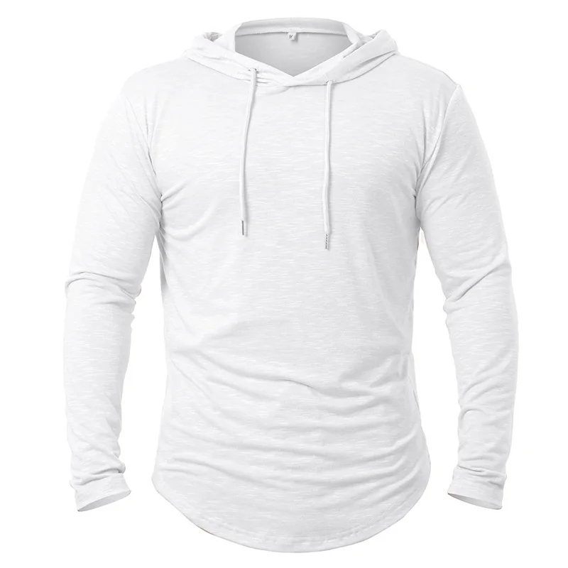 Men's Lightweight Athletic Hoodies Long Sleeve Workout Sport Hooded Shirt Casual Gym Running Jogger Shirt Pullover Sweatshirt