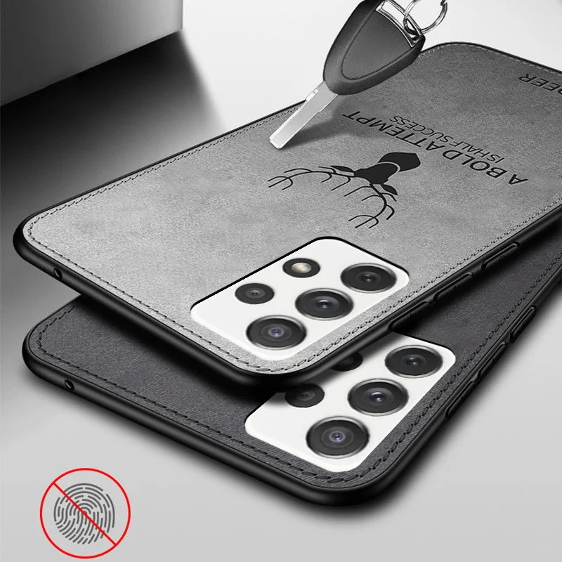 Luxus Stoff Stoff Hülle für Samsung Galaxy S22 S21 S20 FE S10 S9 S8 Plus Note 20 Ultra 10 Pro A51A52 A71 4G A32 A72 Cov_voghion.com