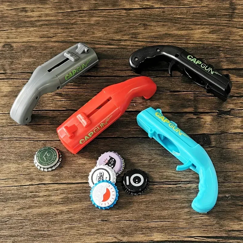 Beer Opener bottle opener Bottle Flying Cap Launcher Shooter Party Drinking Game Toy Kitchen Gadget Bar Accessories Destapador Pistola 1 Pc
