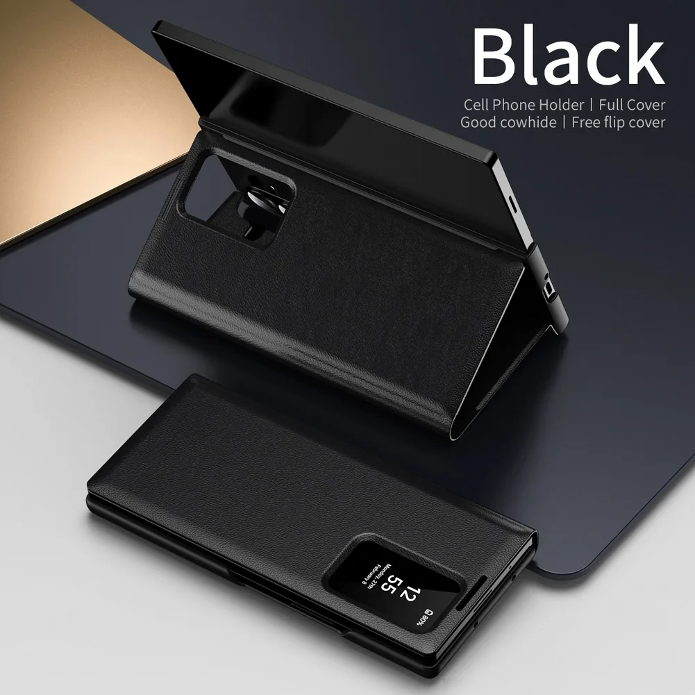 No-Flip Answering Luxury Leather Credit Card Slot Holder Case For Samsung Z Fold 7 fold 7 Galaxy Z Fold 6 5 4 3 Cover | Gaffar India