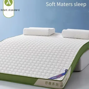 니트 코튼 천연 라텍스 매트리스, 두꺼운 다다미 쿠션, 수면 패드, 렌탈 호텔 홈스테이 매트리스 토퍼, 이불 바닥 매트