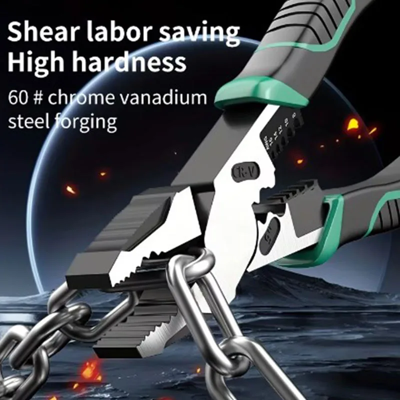Universal pliers multifunctional diagonal hardware wire cutters professional electrician anti-slip durable repair tool