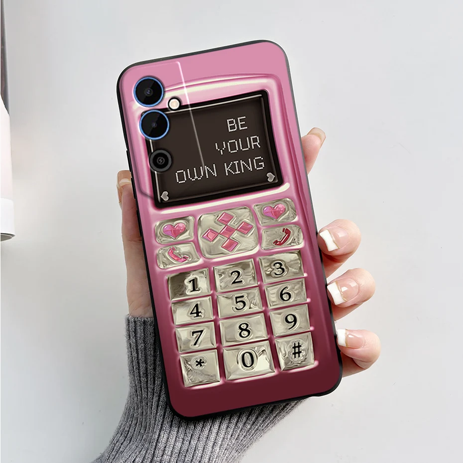 Black TPU Soft Silicone Protective Phone Case Cover, Enhanced Grip and Durability