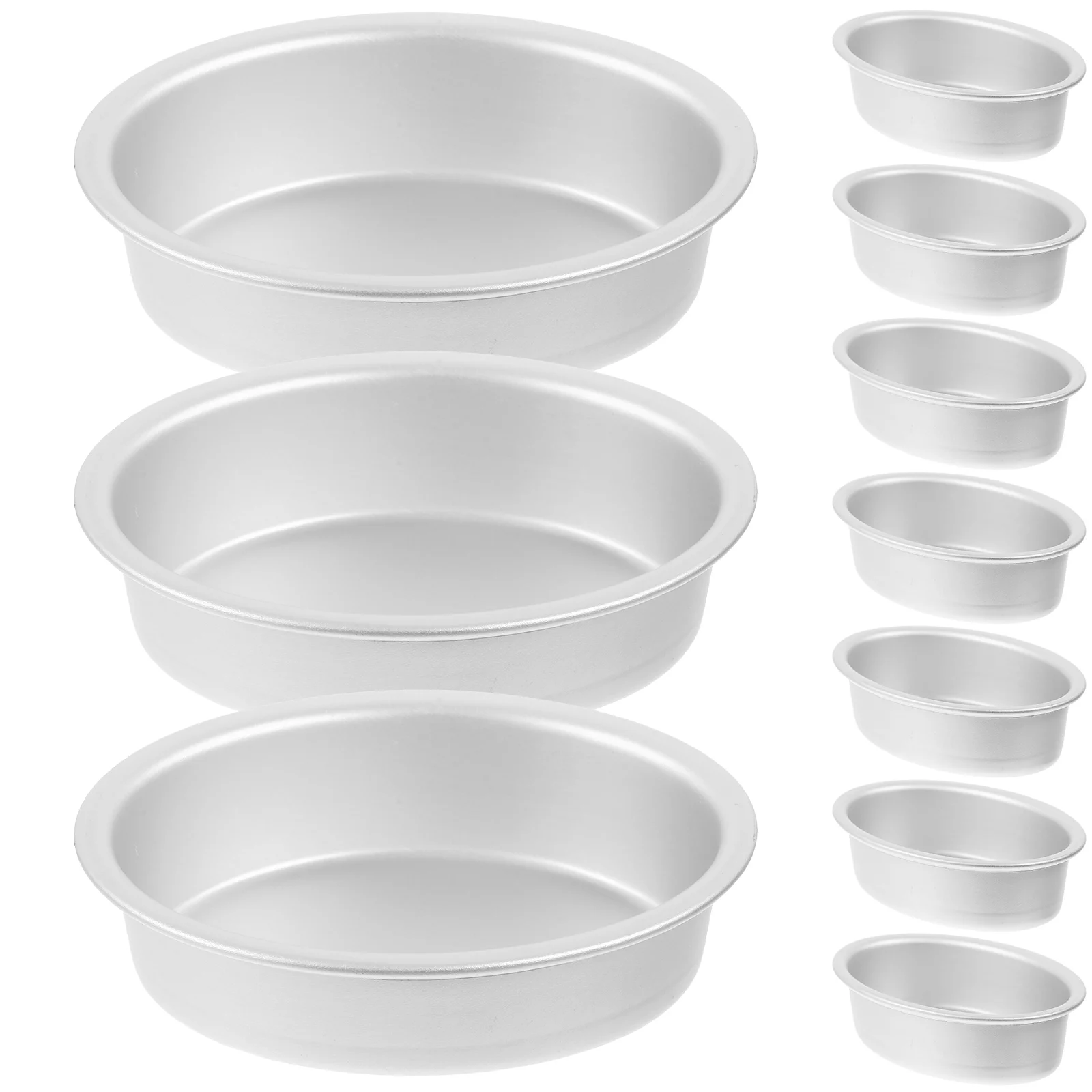 

10 Pcs Bakeware Oval Mold Round Baking Pan Breads Loaf Tray Stainless Steel Cookie Cake