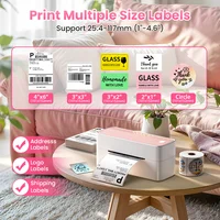 Bluetooth Thermal Label Printer Wireless Small Shipping Label Printer 4X6 Compatible with iPhone Android Mac Window 2