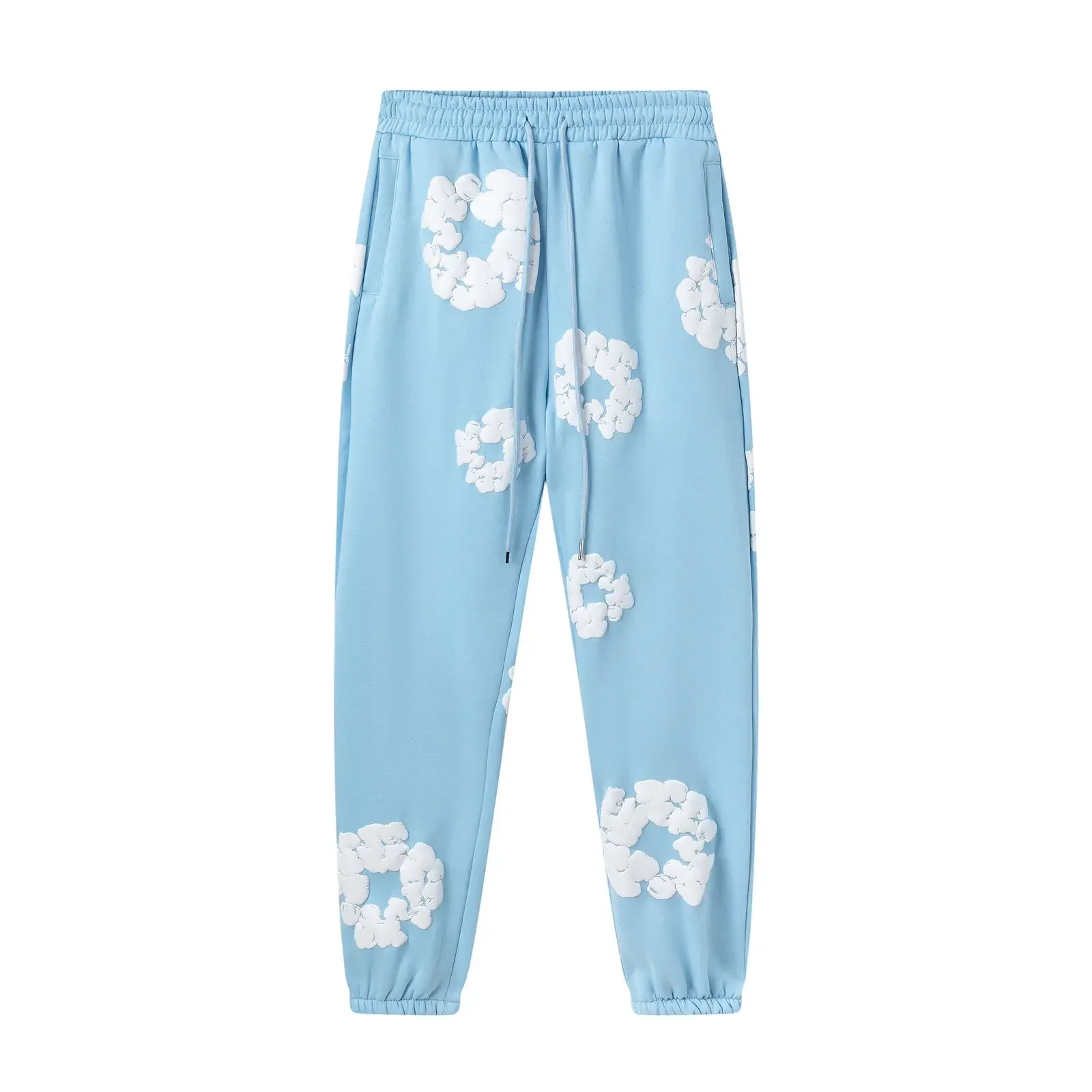DENIM TEARS Fashion New Men's Women's Same Kapok Foam Printing Loose Velvet Hooded Sweater Trousers Set 6