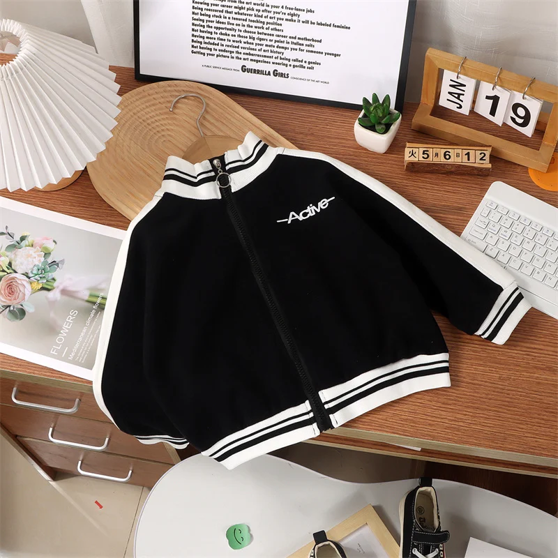 Baby Clothes Jackets Boys Girls Baseball Coat New Spring Autumn Childhood Suit Middle and Big Children Casual Fashion Outerwear