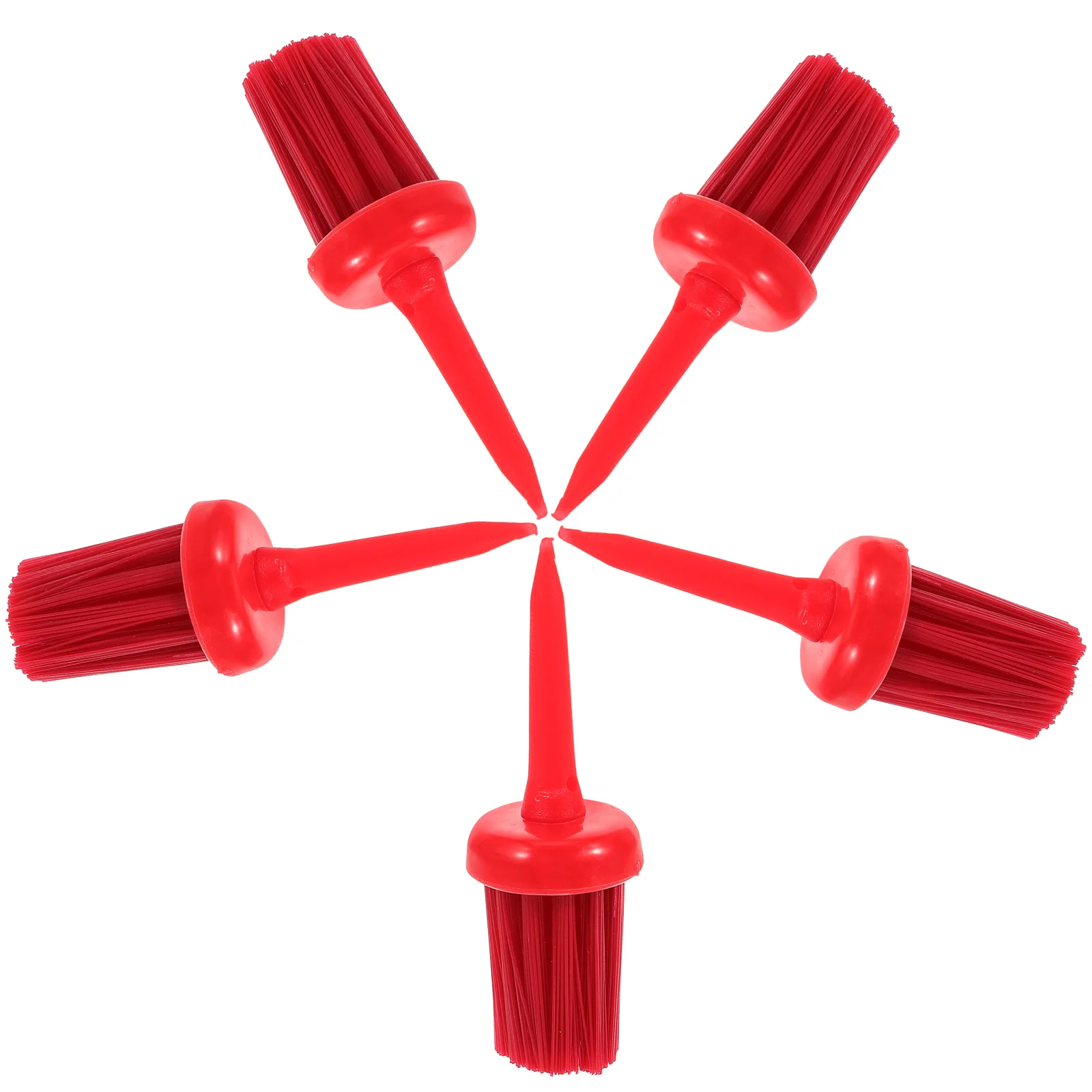 

5 Pcs Flexible Golf Tees Grafting Tack Brush Accessories 5pcs (red-55mm) Ball Holders Storage Mat