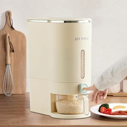 Kitchen Storage Box Sealed Rice Bucket Grain Dispenser Dry Food Container Kitchen Moisture Proof Barrel Rice Food Container 10kg