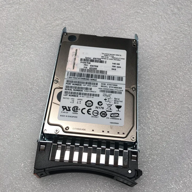 

43W7538 42C0269 146 Гб 10k SAS 2,5 SFF HDD 43W7536 43W7539 жесткий диск HDD