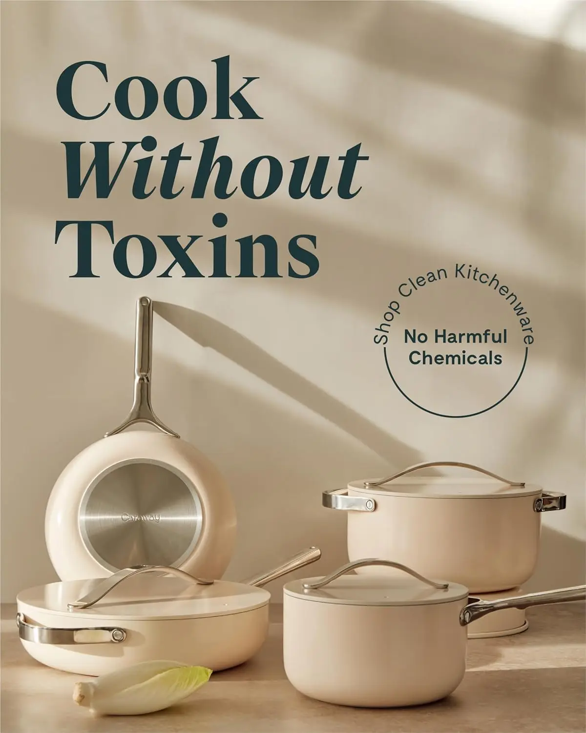 Nonstick Ceramic Cookware Set (12 Piece) Pots, Pans, 3 Lids and Kitchen Storage - Non Toxic - Oven Safe & Compatible wit 2
