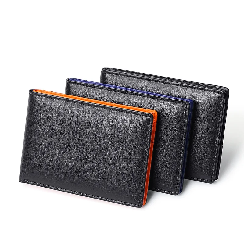 Portafoglio Uomo Sottile Minimalista - Porta Carte Leggero E Anti- RFID, Contiene Fino A 8 Carte E Banconote, Con Finestra Per Documento, Ideale Per Viaggi E Uso Quotidiano