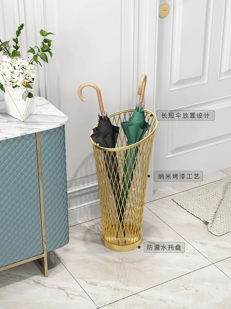 Nordic Creative Umbrella Holder Home Floor Iron Umbrella Stands Indoor Living Room Barrel Storage Tool Furniture