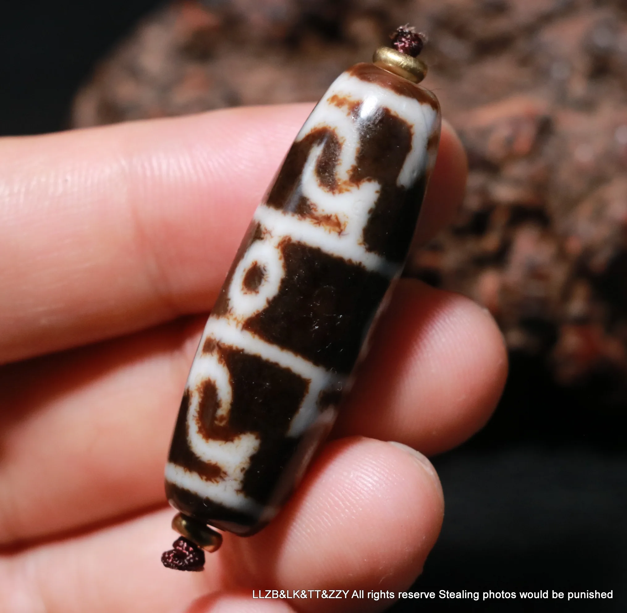 Unique Treasure Magic Power Tibetan Old Agate 3 Eyed Lianshifaqi Lotus Master Dzi Bead Pendant Timestown Muslimah