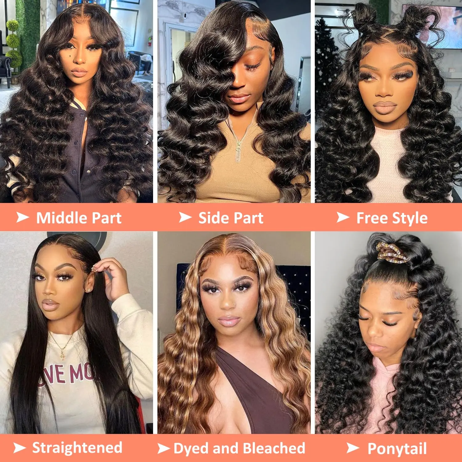 24 Inch Deep Wave Lace Front Wigs Human Hair Wigs for Black Women 200 %Density 13X4 HD Transparent Lace Closure Human Hair Wigs