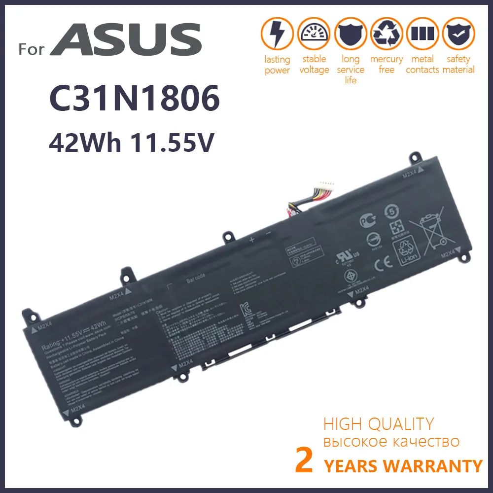 

Genuine C31N1806 3ICP5/58/57 Laptop Battery For Asus VivoBook S13 S330FA-EY001T S330UA S330UN-EY011 X330UA ADOL13F 11.55V 42WH