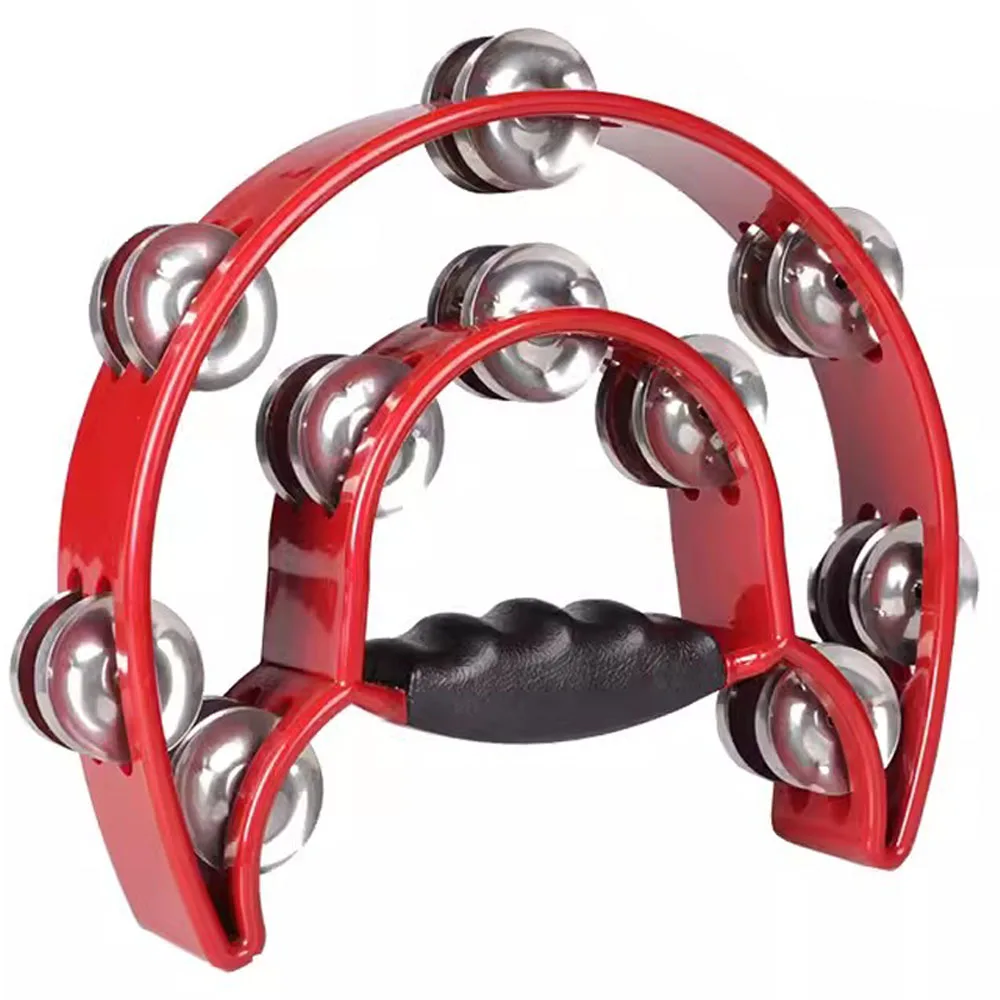 Alice ATB002A Double Ring Tambourine Timbrel Metal Jingles 25x20cm