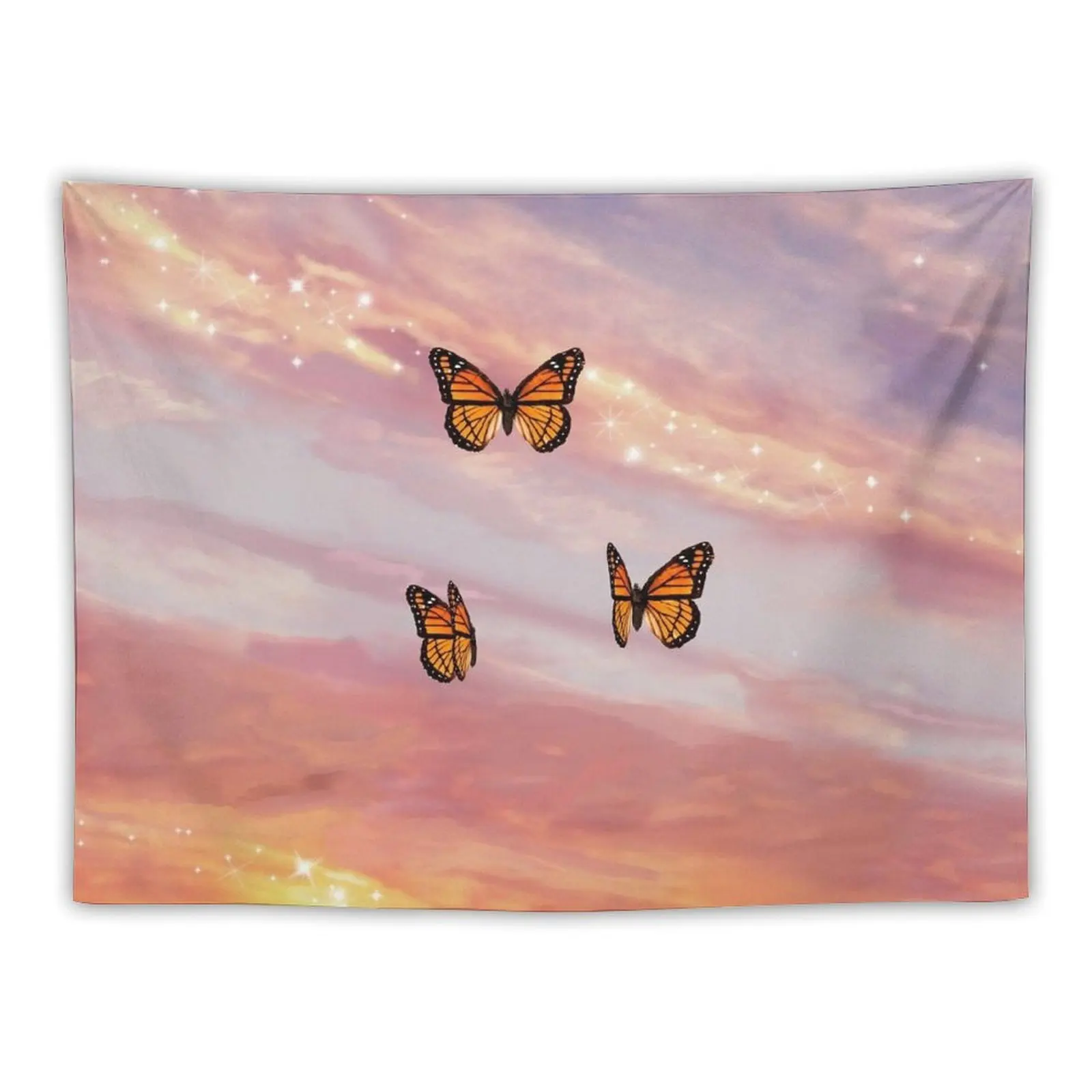

Butterfly Sunset Aesthetic Tapestry Room Decoration Korean Style Bathroom Decor On The Wall Room Decor Korean Style Tapestry